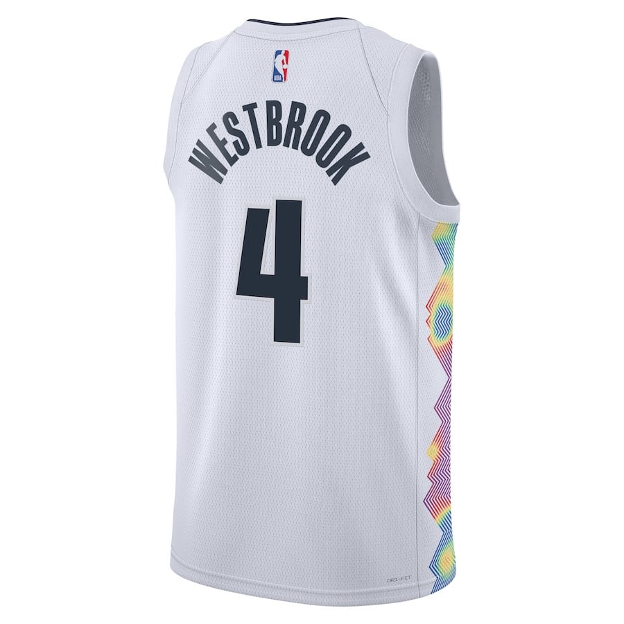 Russell Westbrook 4 Denver Nuggets Unisex 2024/25 Swingman Player City Editio White NBA Jersey Unisex