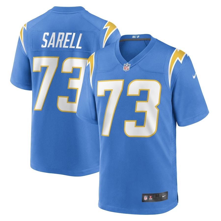Foster Sarell 73 Los Angeles Chargers Team Game Powder Blue NFL Jersey Men's