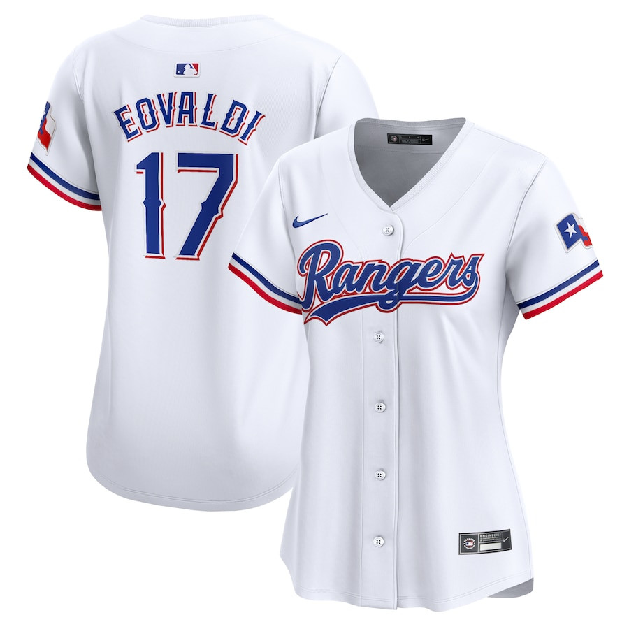 Nathan Eovaldi 17 Texas Rangers Home Limited Player White MLB Jersey Women's