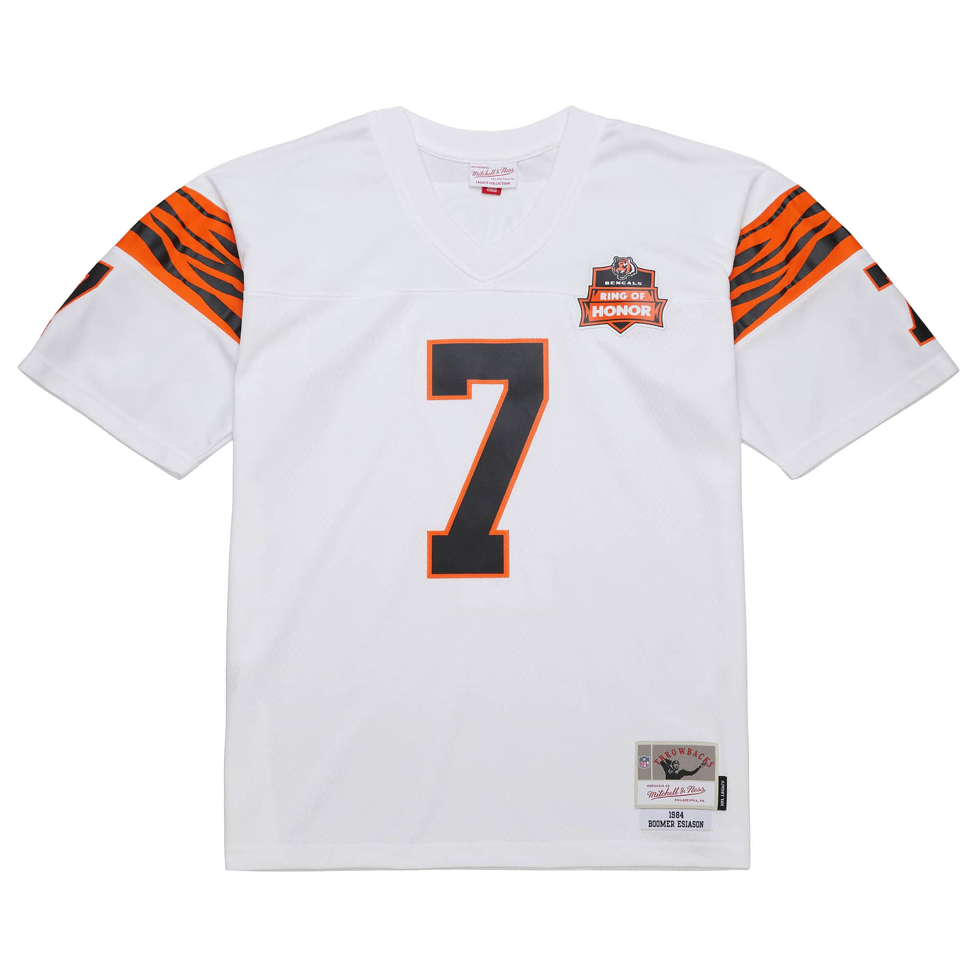 Cincinnati Bengals Boomer Esiason Mitchell Ness White 1984 Legacy NFL Jersey Men's