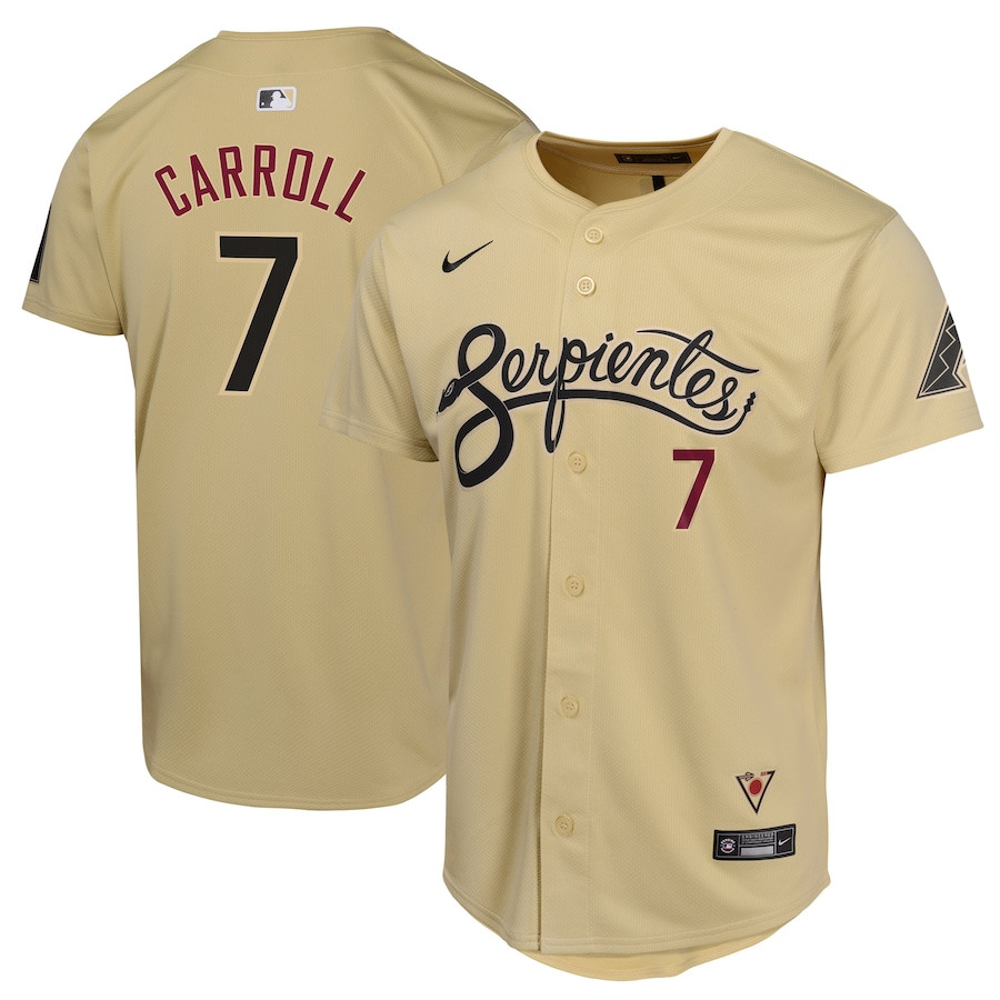 Corbin Carroll 7 Arizona Diamondbacks City Connect Limited Sand MLB Jersey Youth