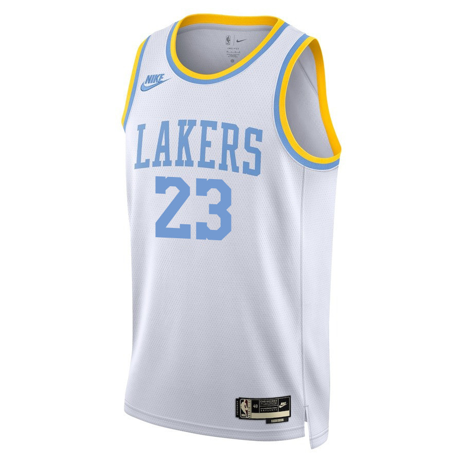 Lebron James 23 Los Angeles Lakers Classic Edition Swingman White NBA Jersey Men's