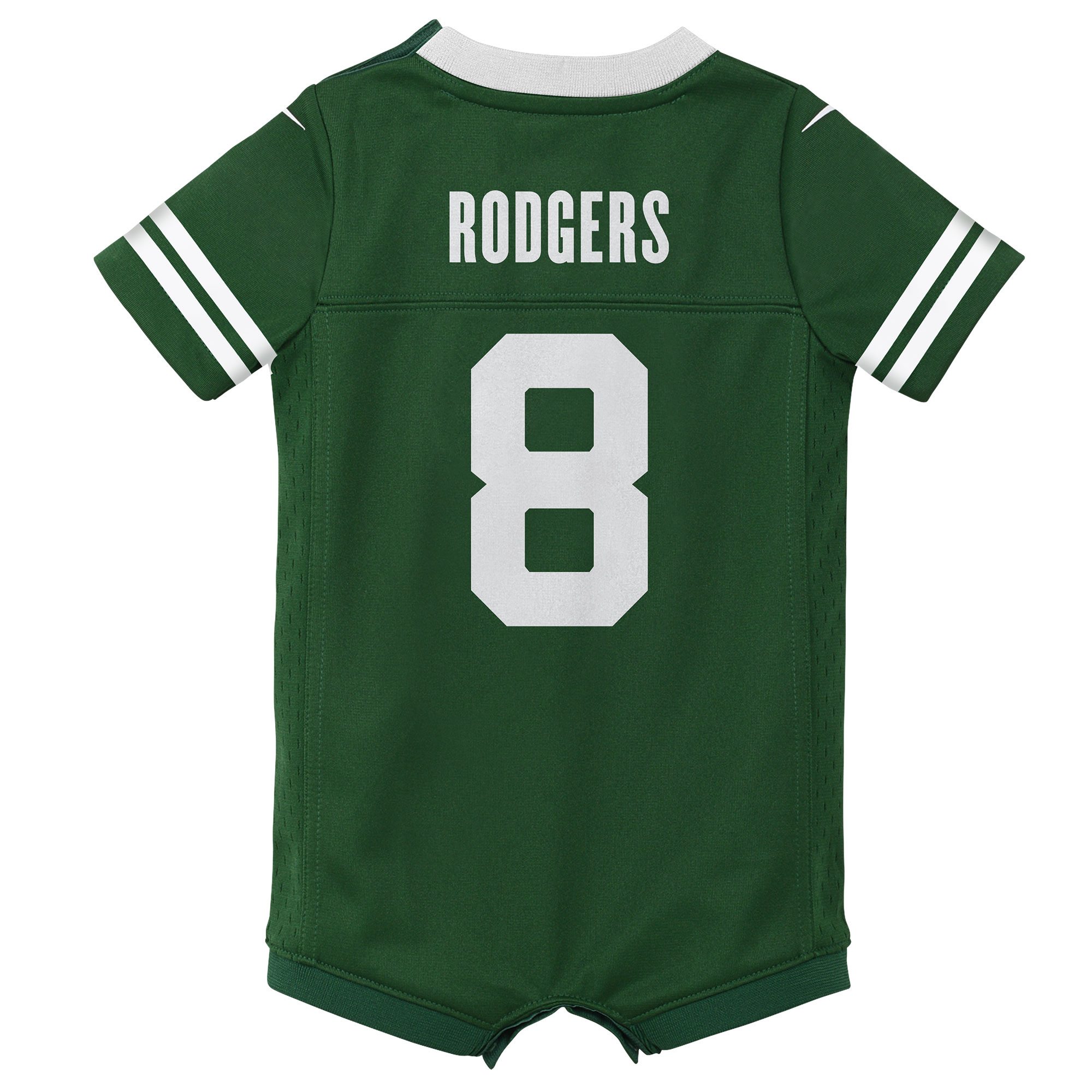 Newborn Infant New York Jets Aaron Rodgers Legacy Green Game Romper NFL Jersey Men's