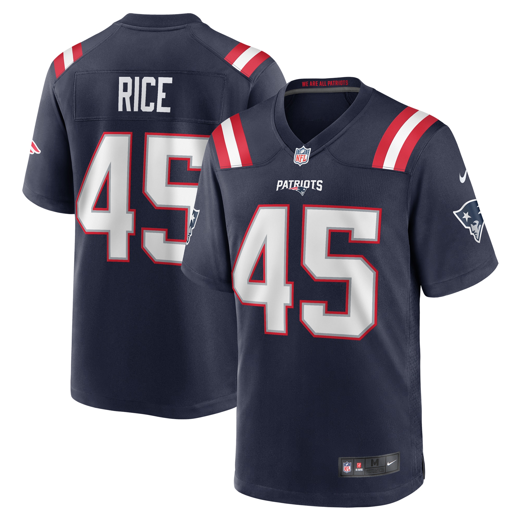 New England Patriots Monty Rice Navy Game NFL Jersey Men's