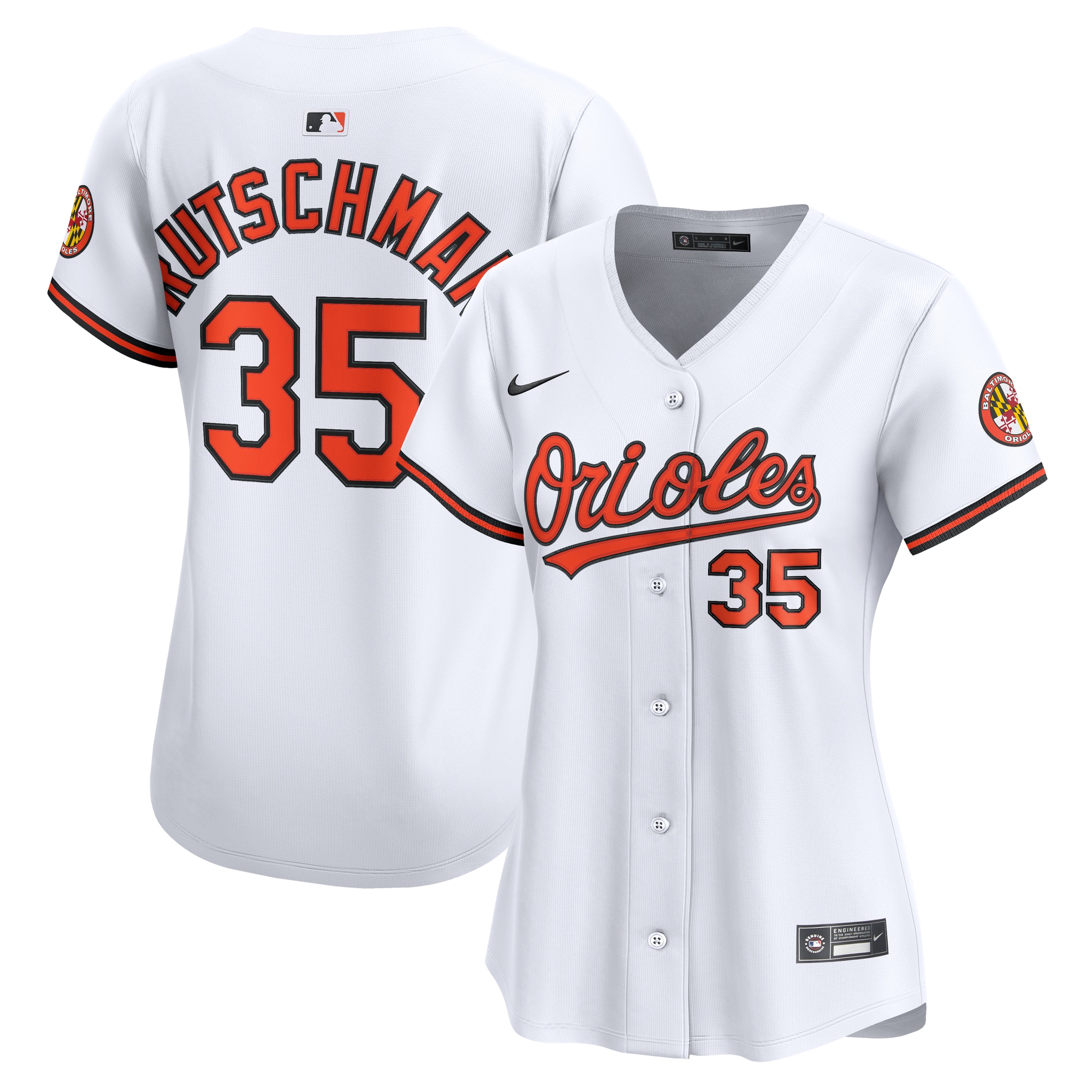 Baltimore Orioles Adley Rutschman White Home Limited Player MLB Jersey Women's