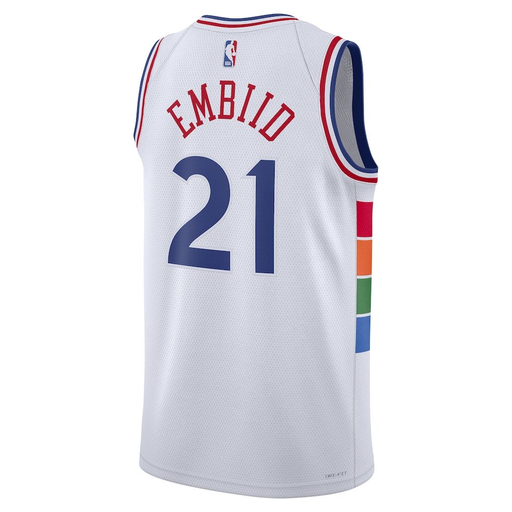 Joel Embiid 21 Philadelphia 76ers Unisex 2024/25 Swingman Player City Editio White NBA Jersey Unisex