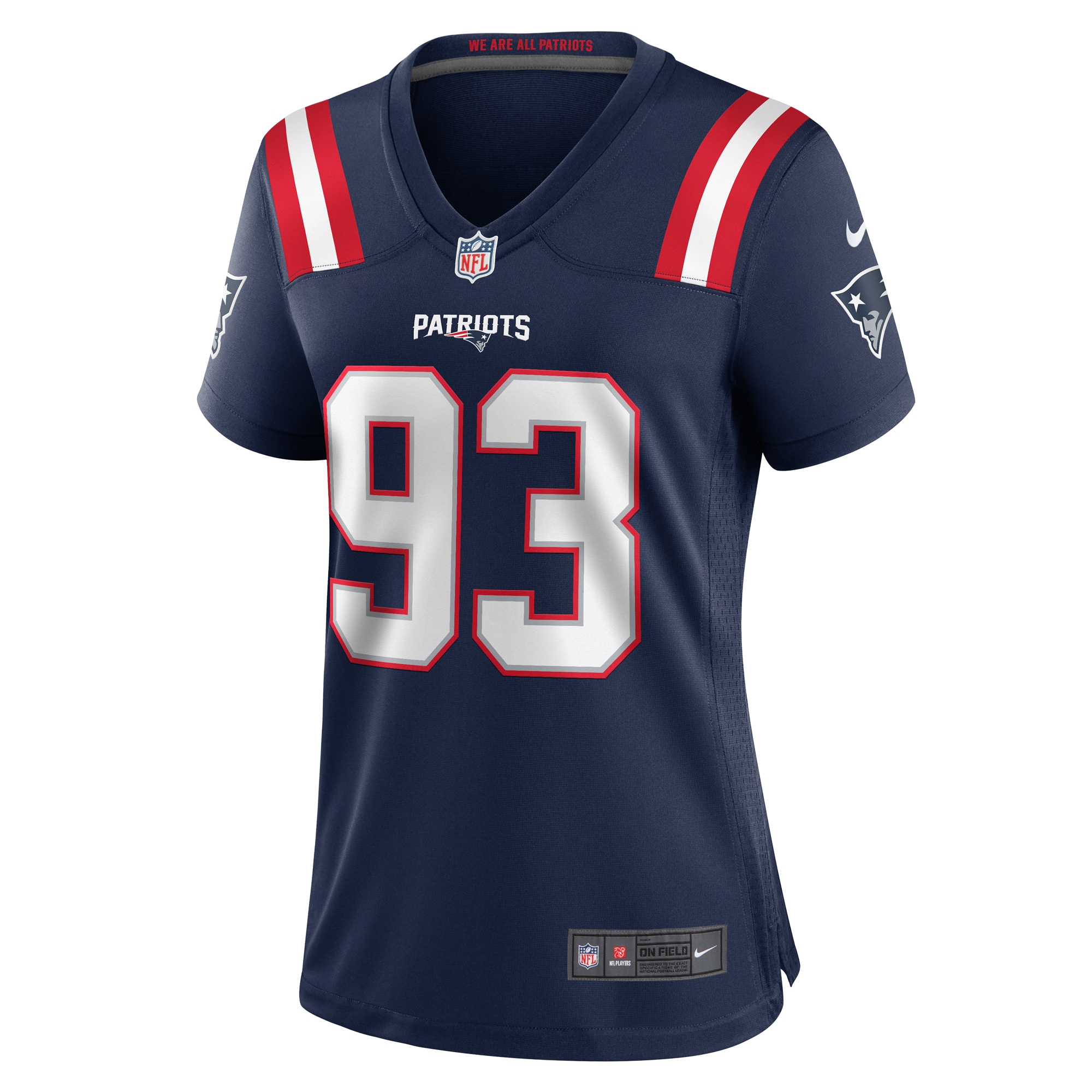 New England Patriots Oshane Ximines Navy Game NFL Jersey Women's