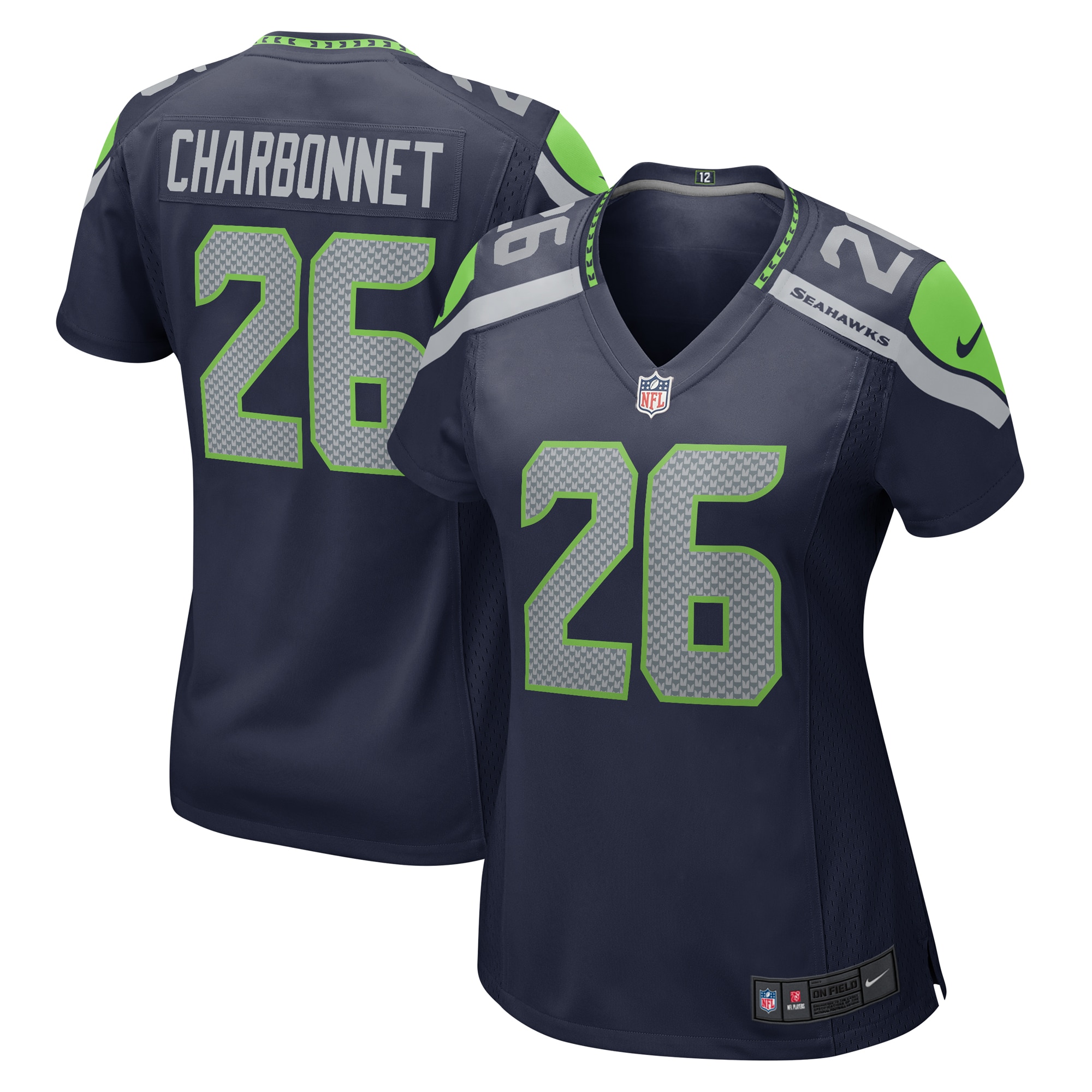 Zach Charbonnet Seattle Seahawks Nike Women's Game Jersey - College Navy