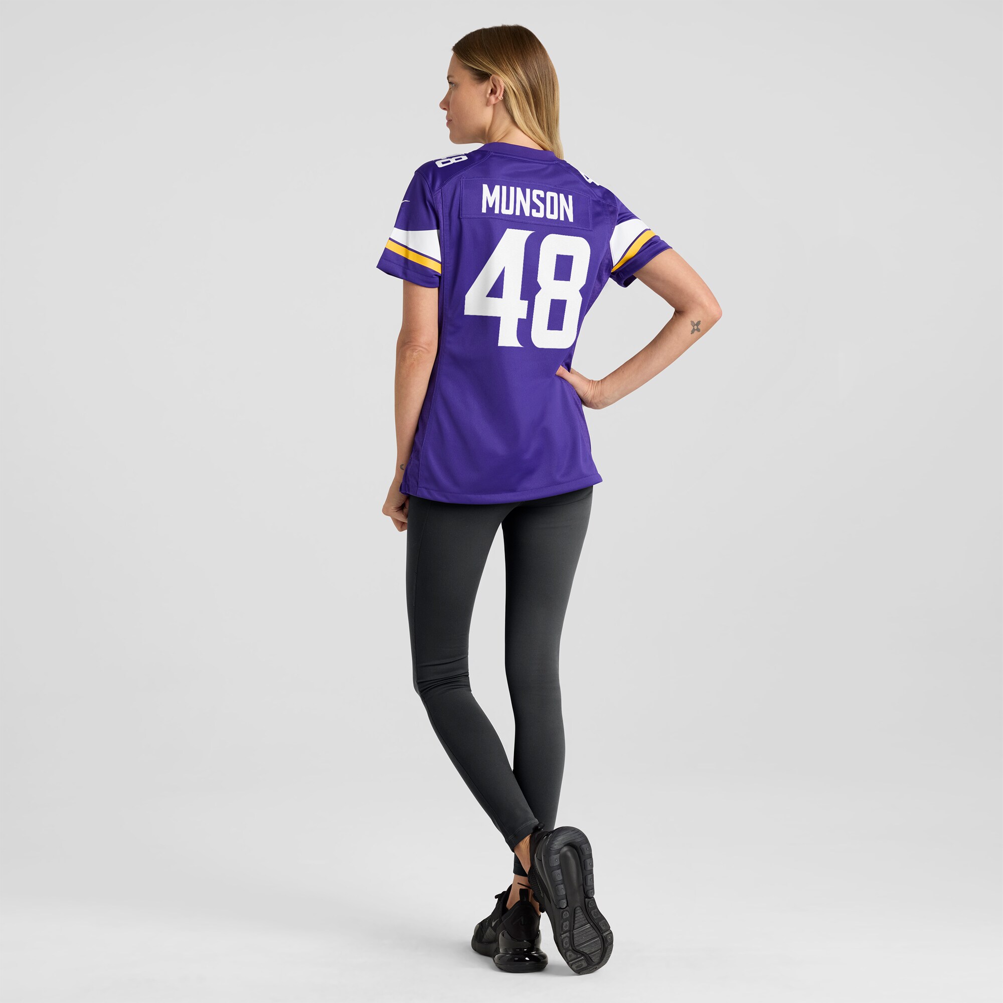Minnesota Vikings Calvin Munson Purple Game NFL Jersey Women's