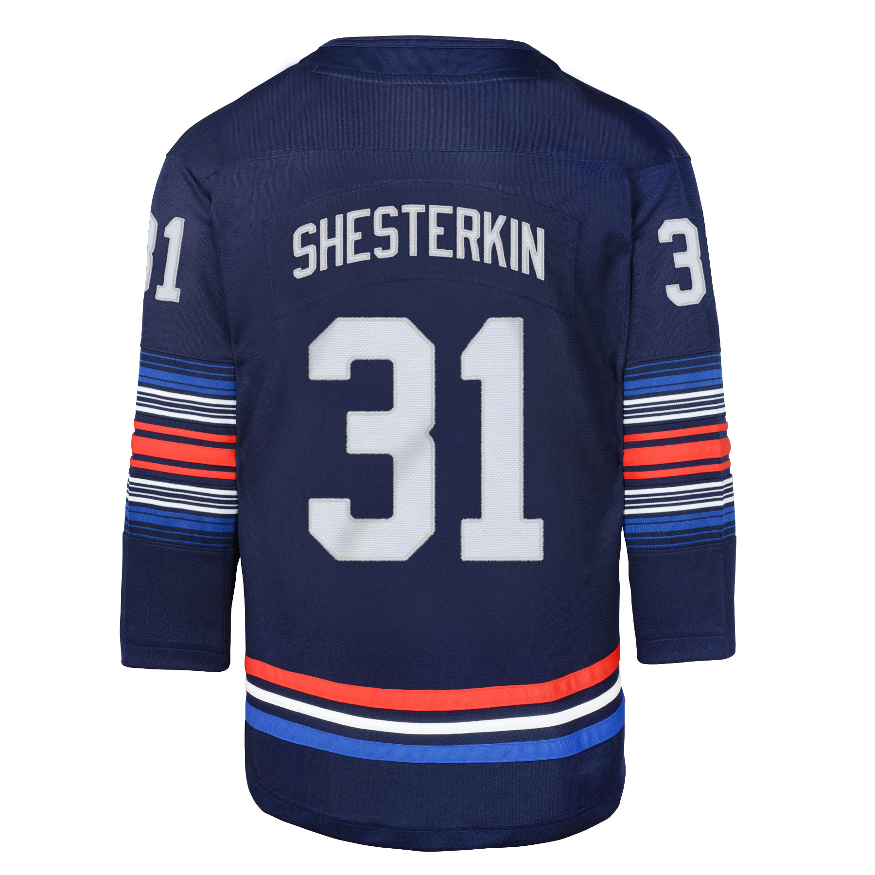 New York Rangers Igor Shesterkin Navy Alternate Premier Player NHL Jersey Youth