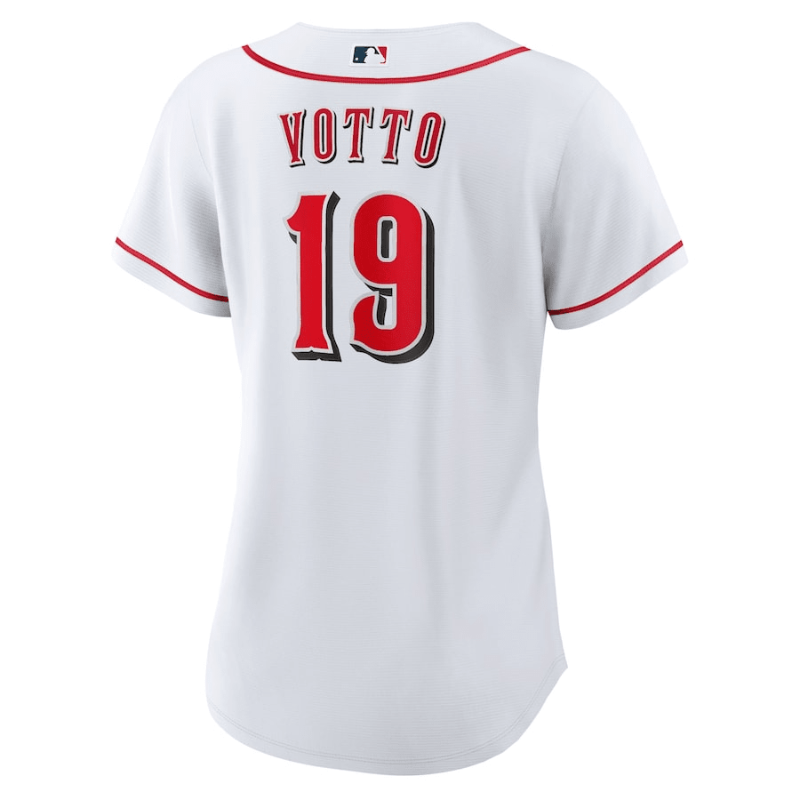 Joey Votto 19 Cincinnati Reds Home White MLB Jersey Women's