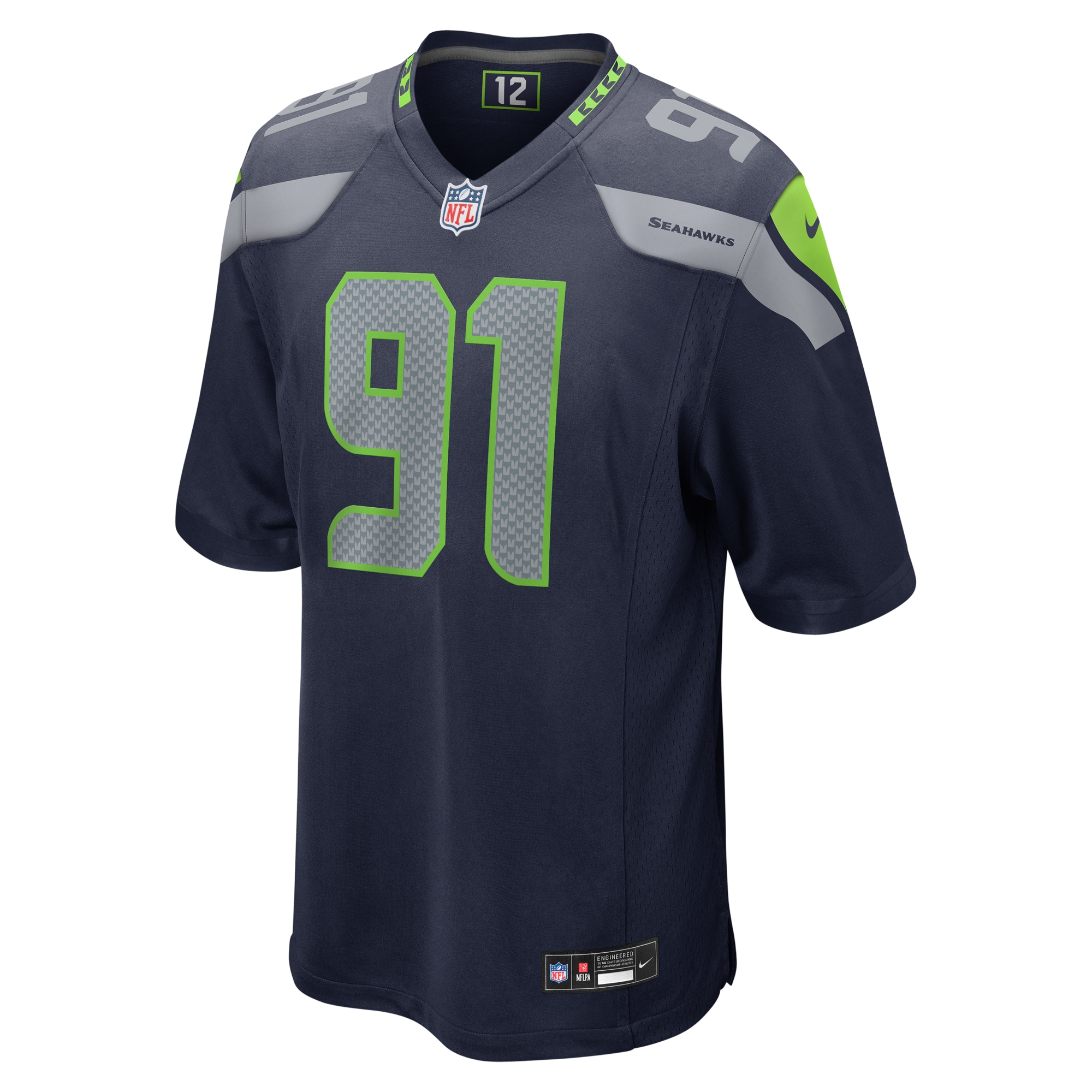 Seattle Seahawks Byron Murphy II College Navy Player Game NFL Jersey Men's