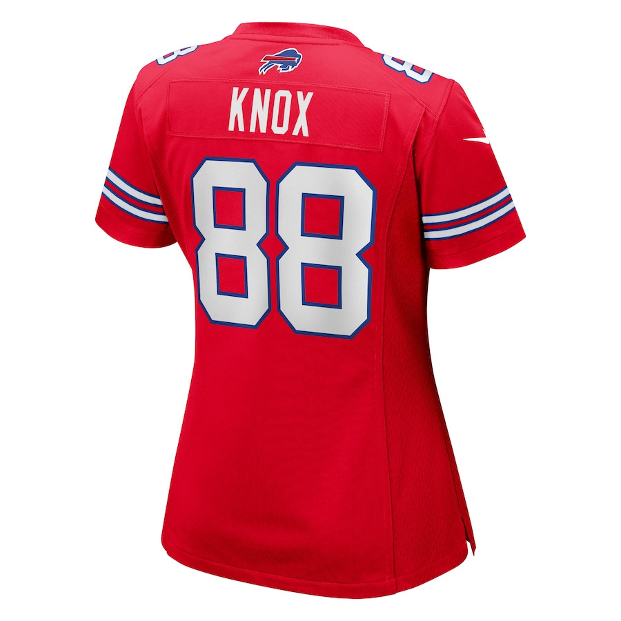 Dawson Knox 88 Buffalo Bills Game Red NFL Jersey Women's