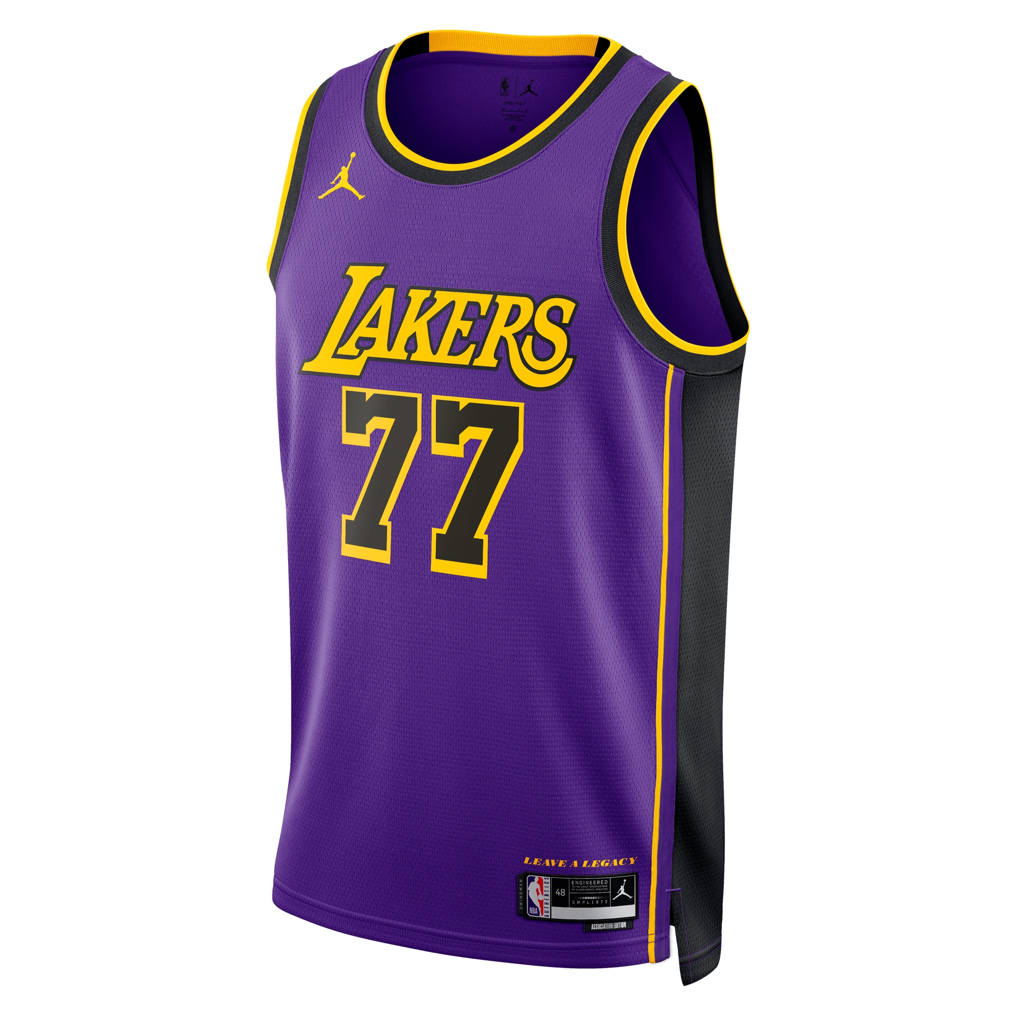 Los Angeles Lakers Jordan Brand Statement Edition Swingman Purple Luka Don?i Unisex NBA Jersey Unisex
