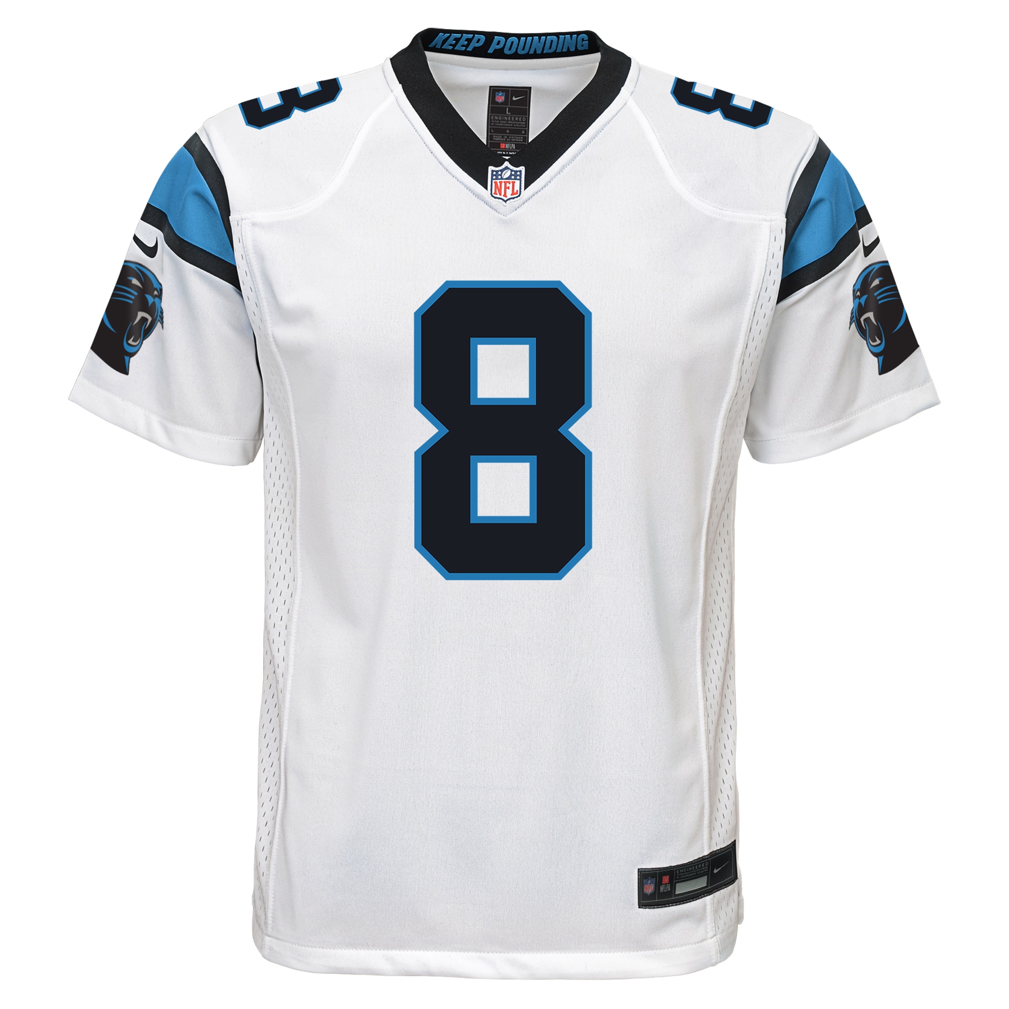 Carolina Panthers Jaycee Horn White Game NFL Jersey Youth