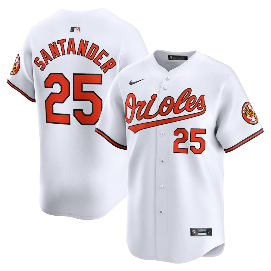 Anthony Santander 25 Baltimore Orioles Home Limited Player White MLB Jersey Men's