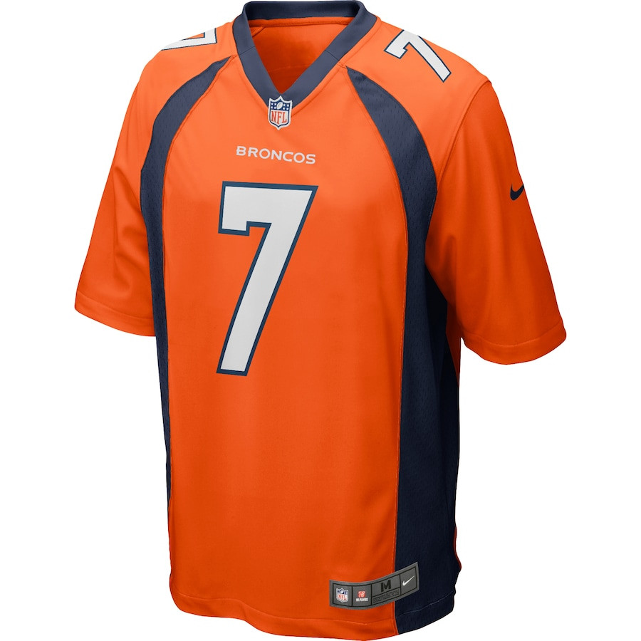 Craig Morton 7 Denver Broncos Game Retired Orange NFL Jersey Men's