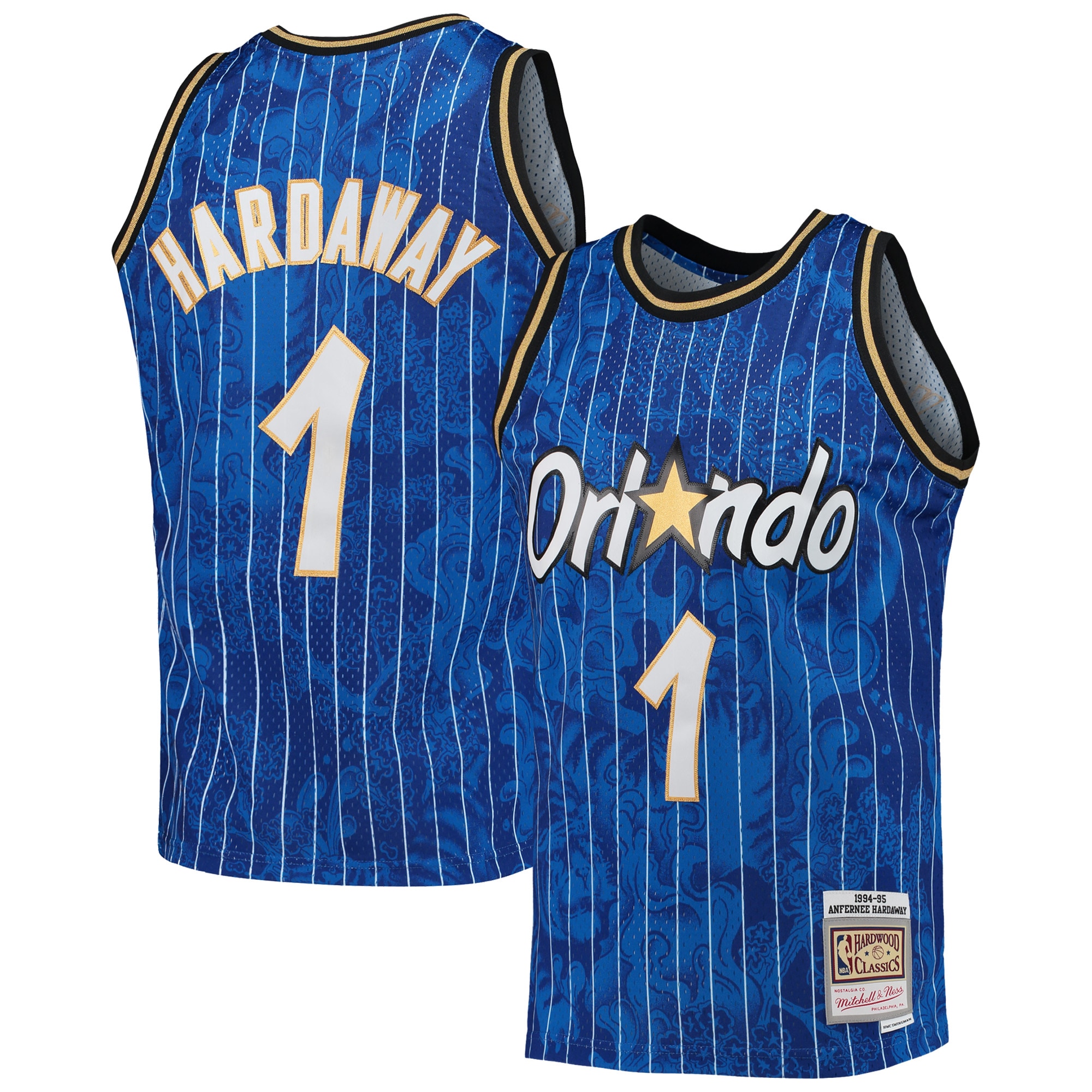 Mitchell Ness Penny Hardaway Blue Orlando Magicc Hardwood Classics 1994/95 Lunar New Year Swingman NBA Jersey Men's