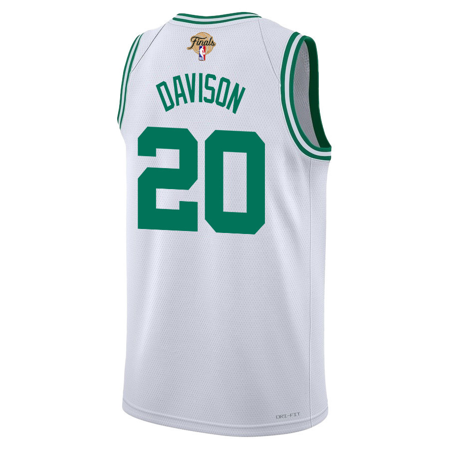 JD Davison 20 Boston Celtics 2024 FINALS PATCH Swingman Association Editio White NBA Jersey Men's
