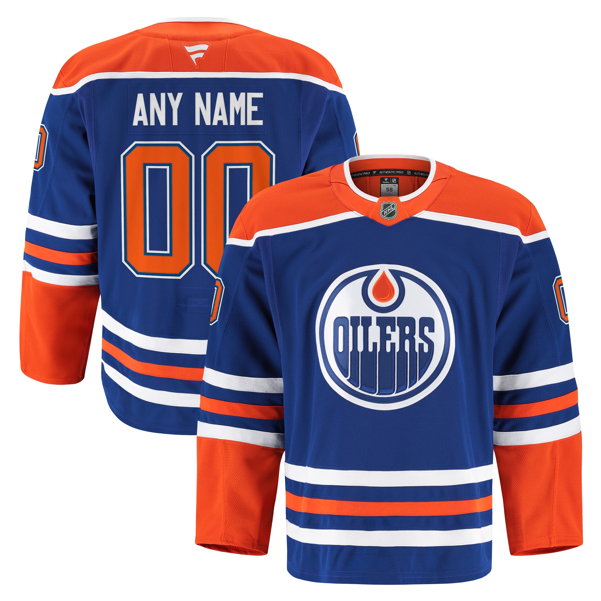 Edmonton Oilers Royal Home Pro Custom NHL Jersey Men's