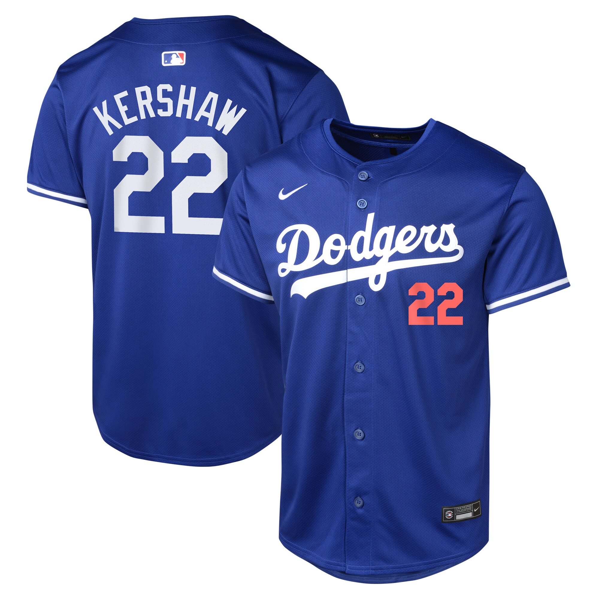 Los Angeles Dodgers Clayton Kershaw Royal Alternate Limited Player MLB Jersey Youth