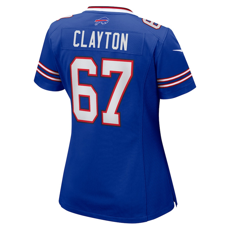 Travis Clayton 67 Buffalo Bills Game Royal NFL Jersey Women's