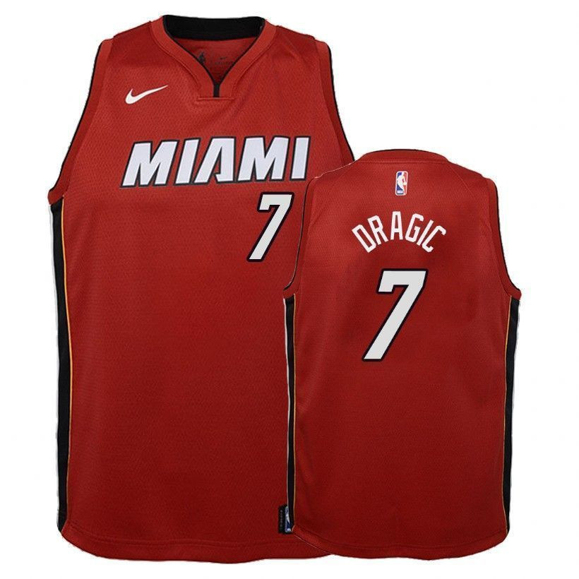 Miami Heat Goran Dragic 7 Statet Red NBA Jersey Youth