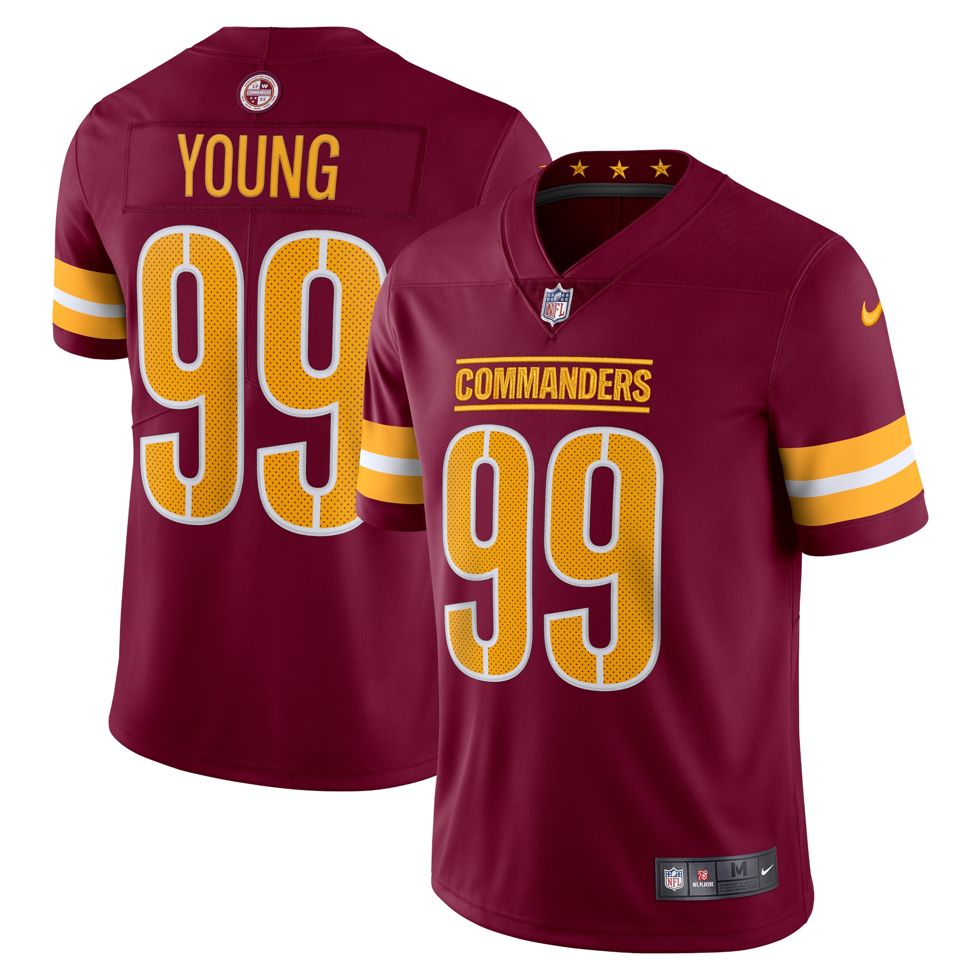 Washington Commanders Chase Young Burgundy Vapor Limited NFL Jersey Men's