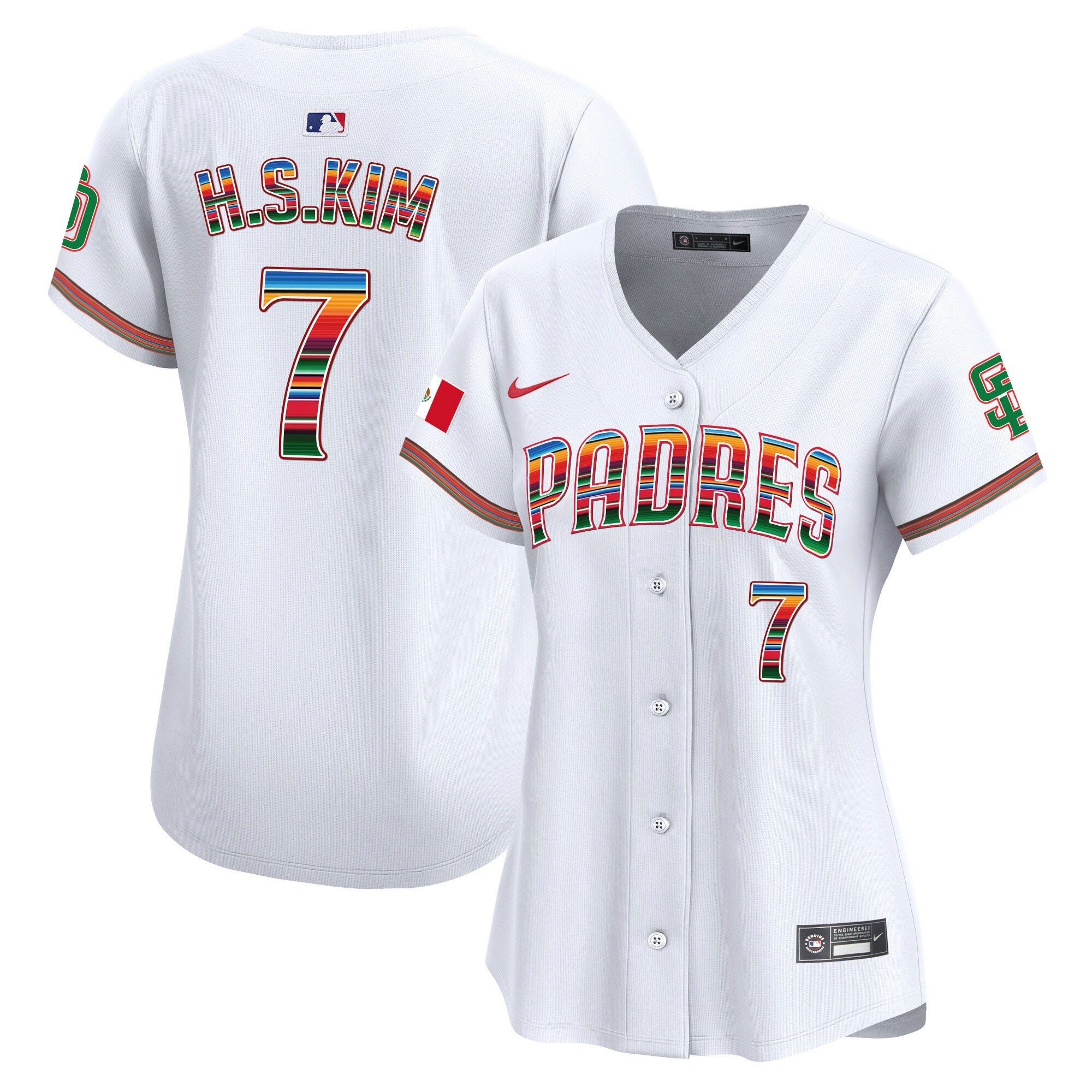 Ha-Seong Kim 7 San Diego Padres Mexico White MLB Jersey Women's