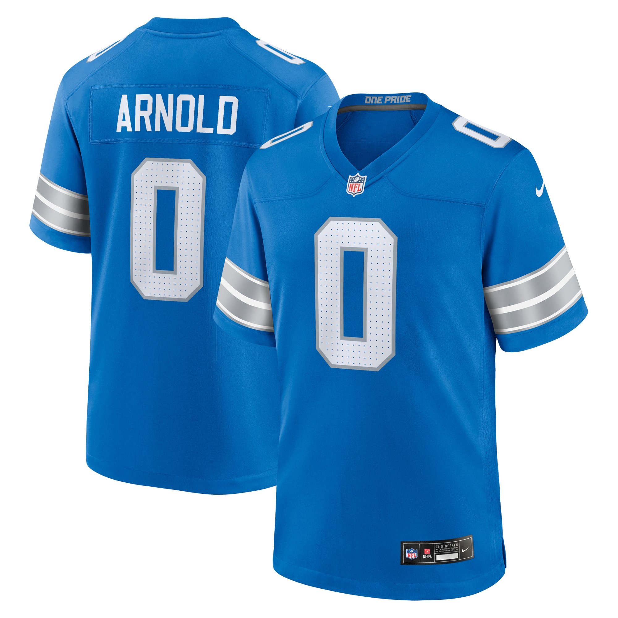 Detroit Lions Terrion Arnold Blue Player Game NFL Jersey Men's
