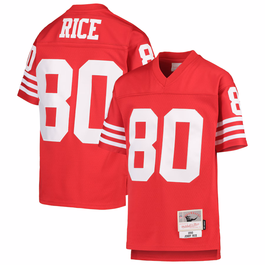 Jerry Rice San Francisco 49ers Mitchell & Ness Youth 1990 Legacy Retired Player Jersey - Scarlet