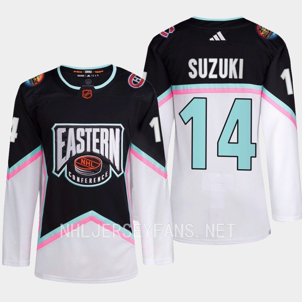 Nick Suzuki 14 Montreal Canadiens 2023 All Star Game Black Equipment NHL Jersey Men's