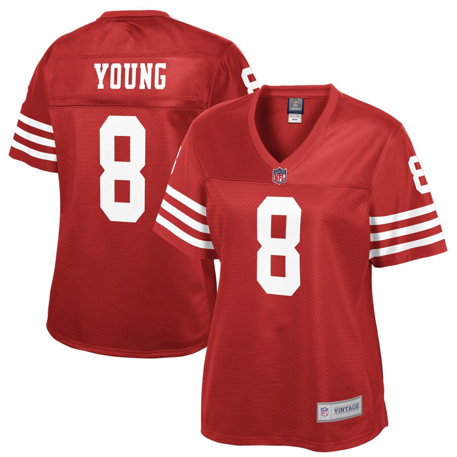 Steve Young San Francisco 49ers NFL Pro Line Women's Retired Player Authentic Jersey - Scarlet