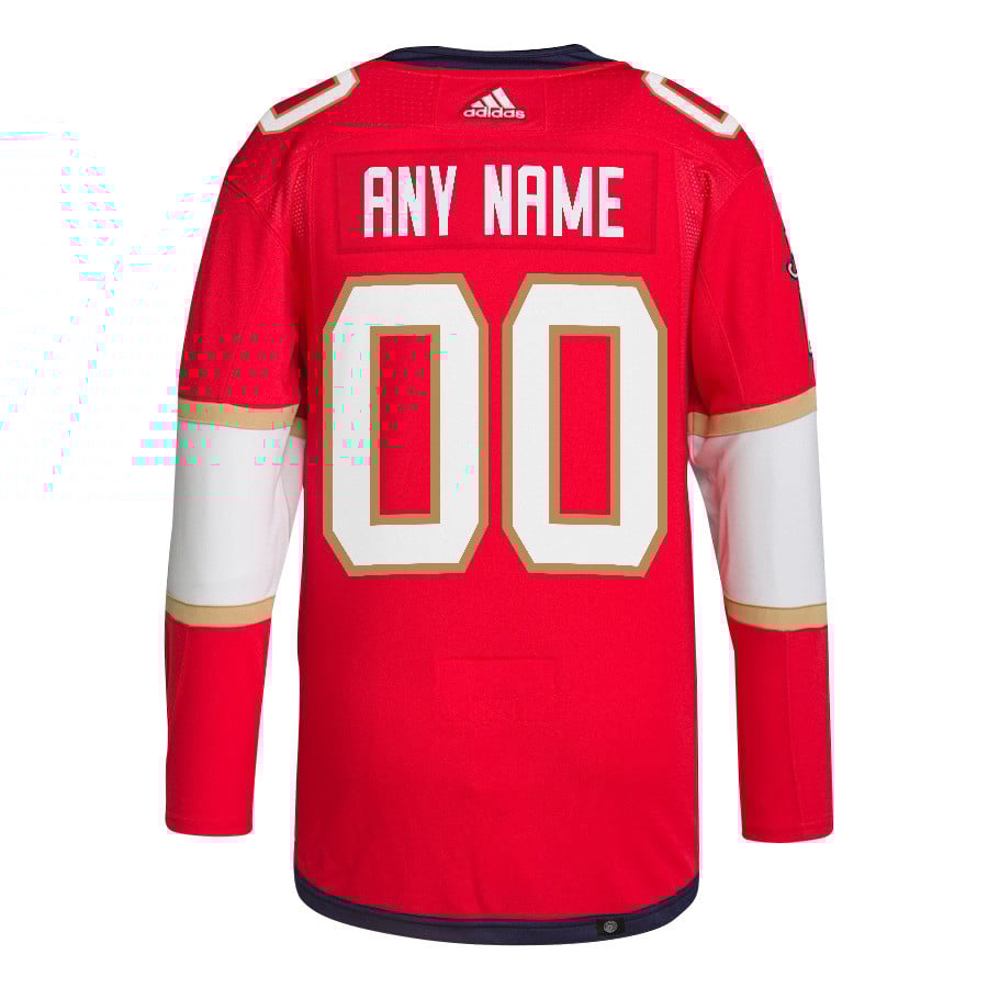 Florida Panthers 2024 Playoffs Patch Home Custom Red NHL Jersey Men's