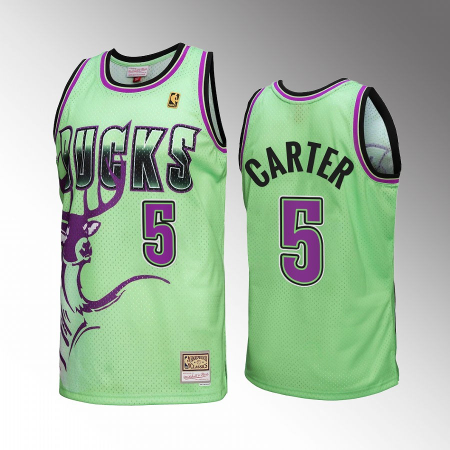 Milwaukee Bucks Jevon Carter 5 Green Reload 3.0 Mitchell Ness NBA Jersey Men's