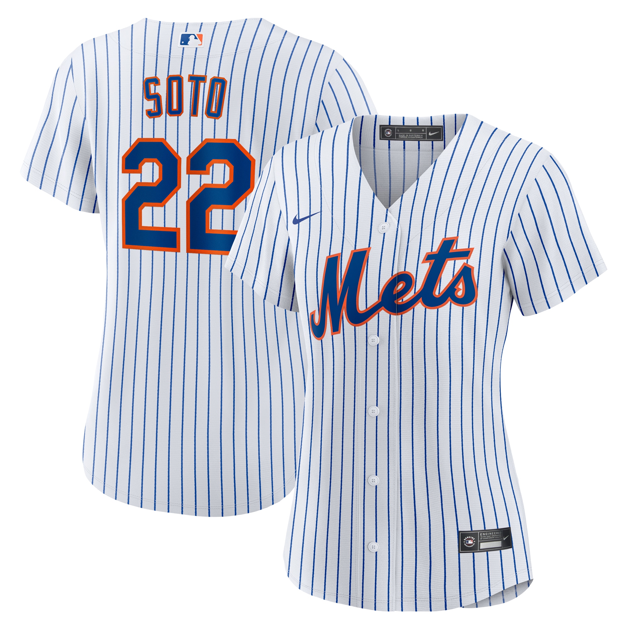 New York Mets Juan Soto White Home Player MLB Jersey Women's