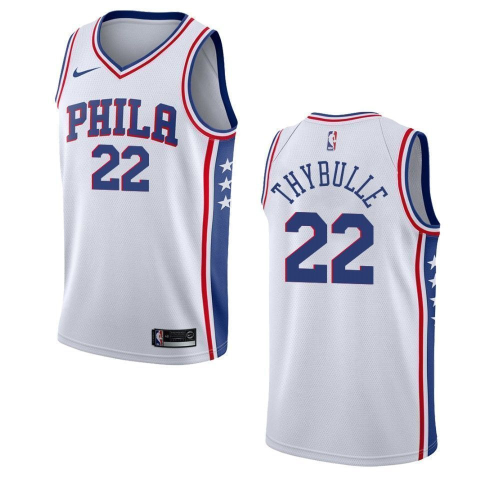Philadelphia 76ers 22 Matisse Thybulle Association Swingman White NBA Jersey Men's