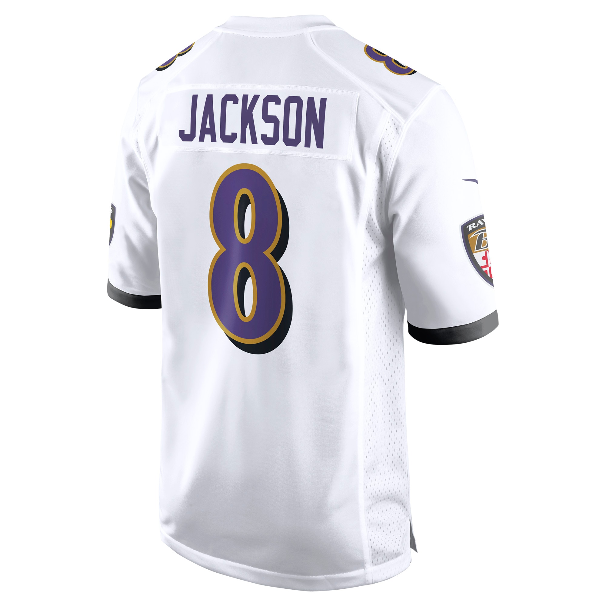 Baltimore Ravens Lamar Jackson White Game NFL Jersey Men's