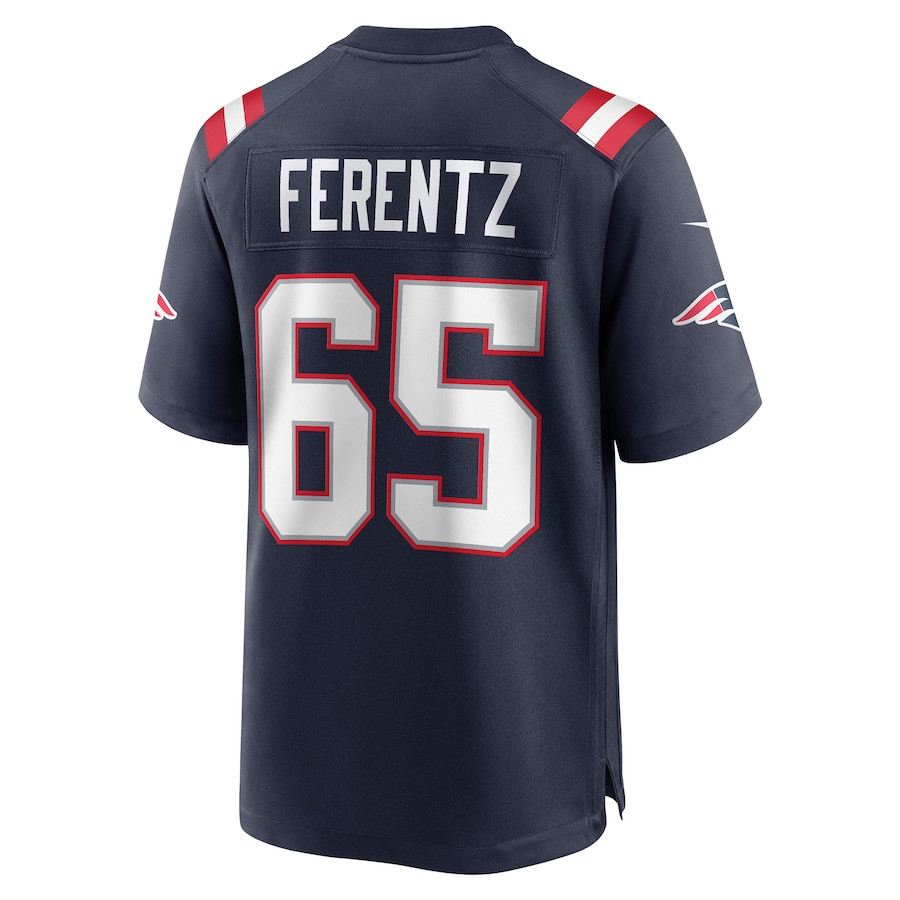James Ferentz 65 New England Patriots Game Navy NFL Jersey Men's