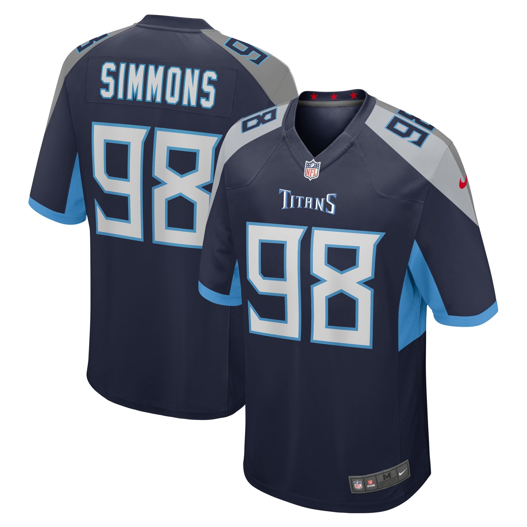 Tennessee Titans Jeffery Simmons Navy Team Game NFL Jersey Youth