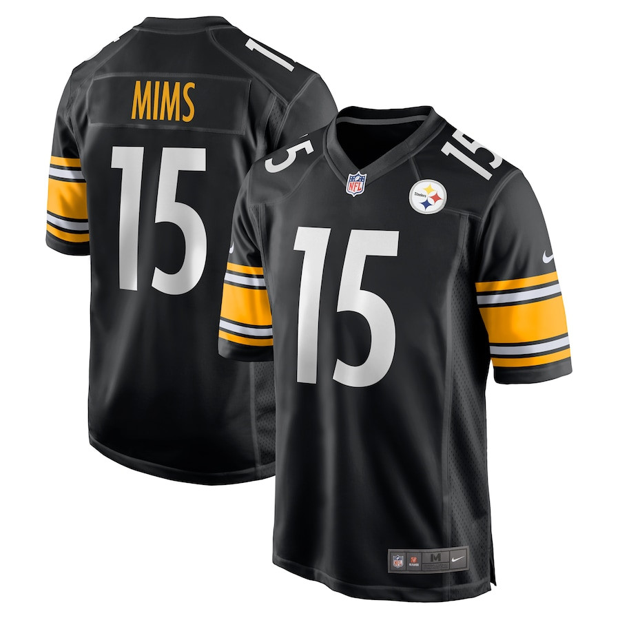 Denzel Mims 15 Pittsburgh Steelers Game Black NFL Jersey Men's