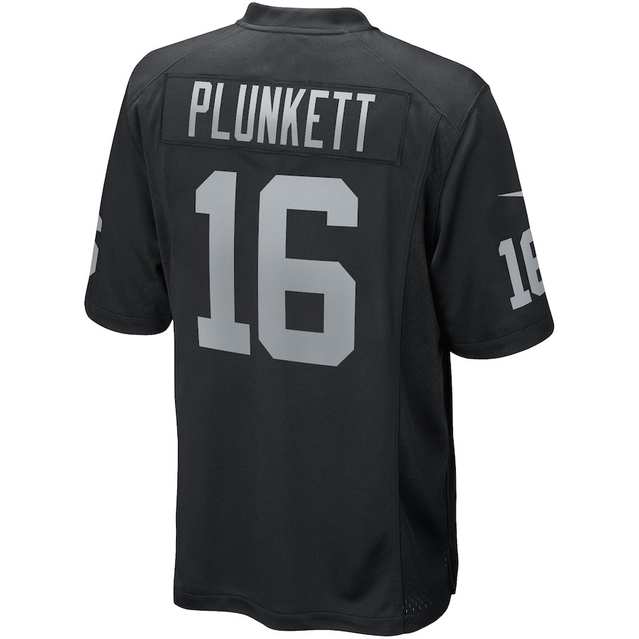 Jim Plunkett 16 Las Vegas Raiders Game Retired Black NFL Jersey Men's