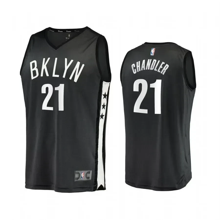 Brooklyn Nets Wilson Chandler Black Statet NBA Jersey Men's