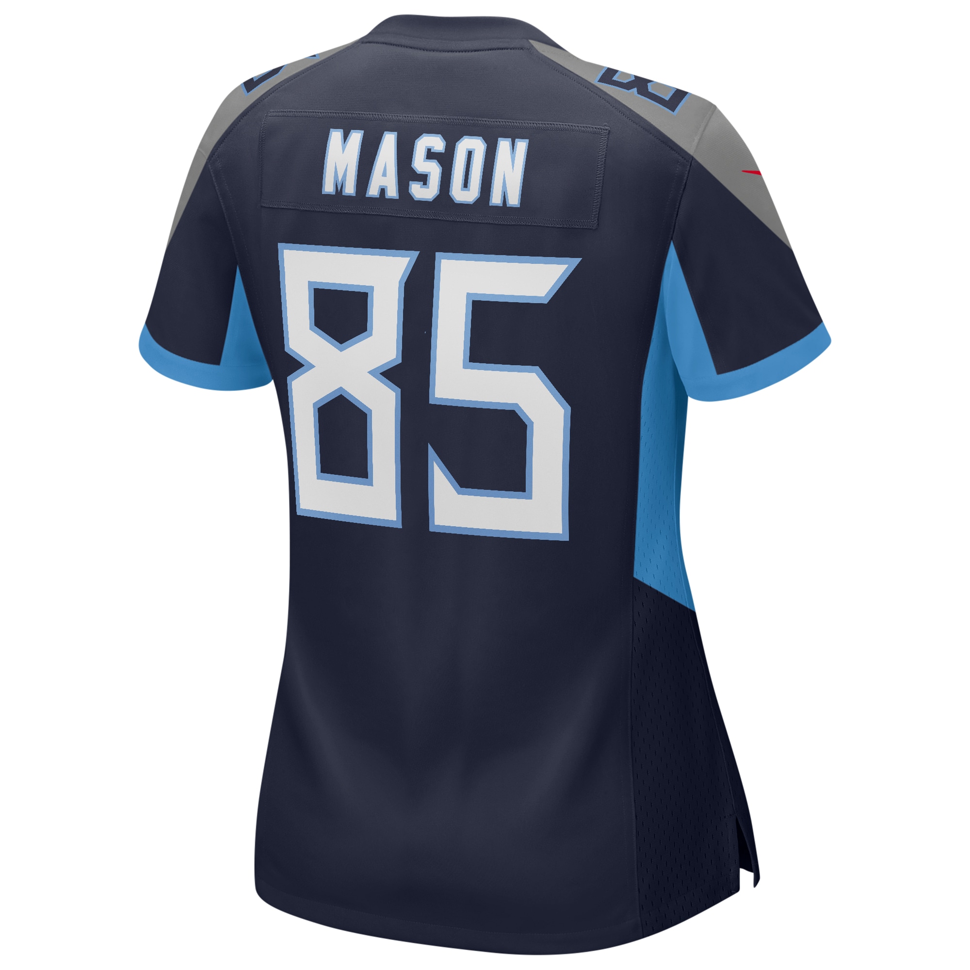 Tennessee Titans Derrick Mason Navy Game Retired Player NFL Jersey Women's
