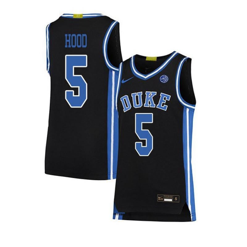 5 Rodney Hood Black Elite Duke Blue Devils NCAA Jersey Men's
