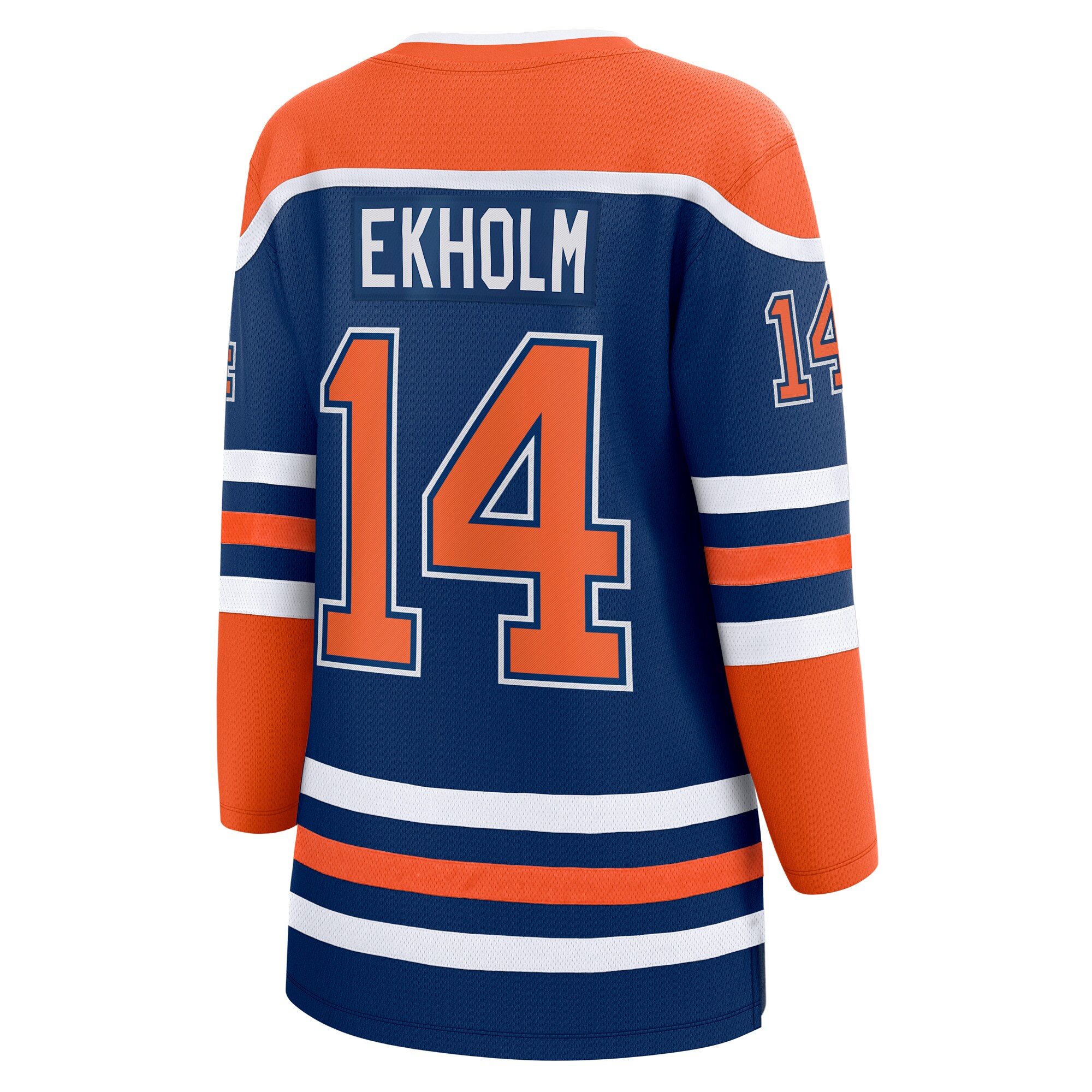 Edmonton Oilers Mattias Ekholm Royal Home Breakaway NHL Jersey Women's