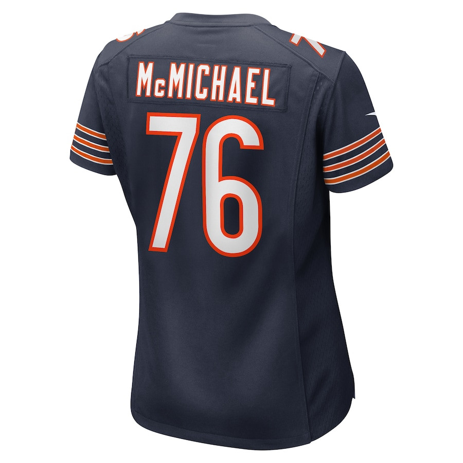 Steve McMichael 76 Chicago Bears Retired Player Game Navy NFL Jersey Women's