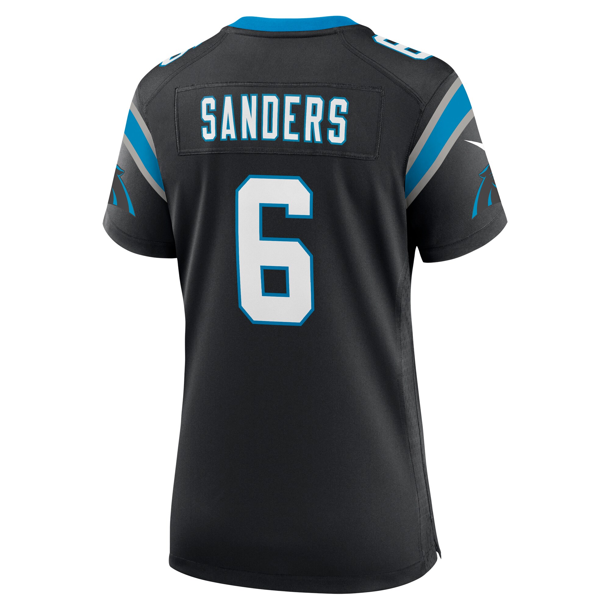 Carolina Panthers Miles Sanders Black Team Game NFL Jersey Women's