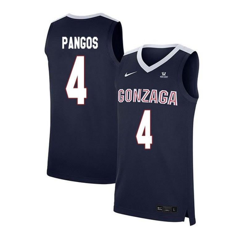 4 Kevin Pangos Navy Elite Gonzaga Bulldogs NCAA Jersey Men's