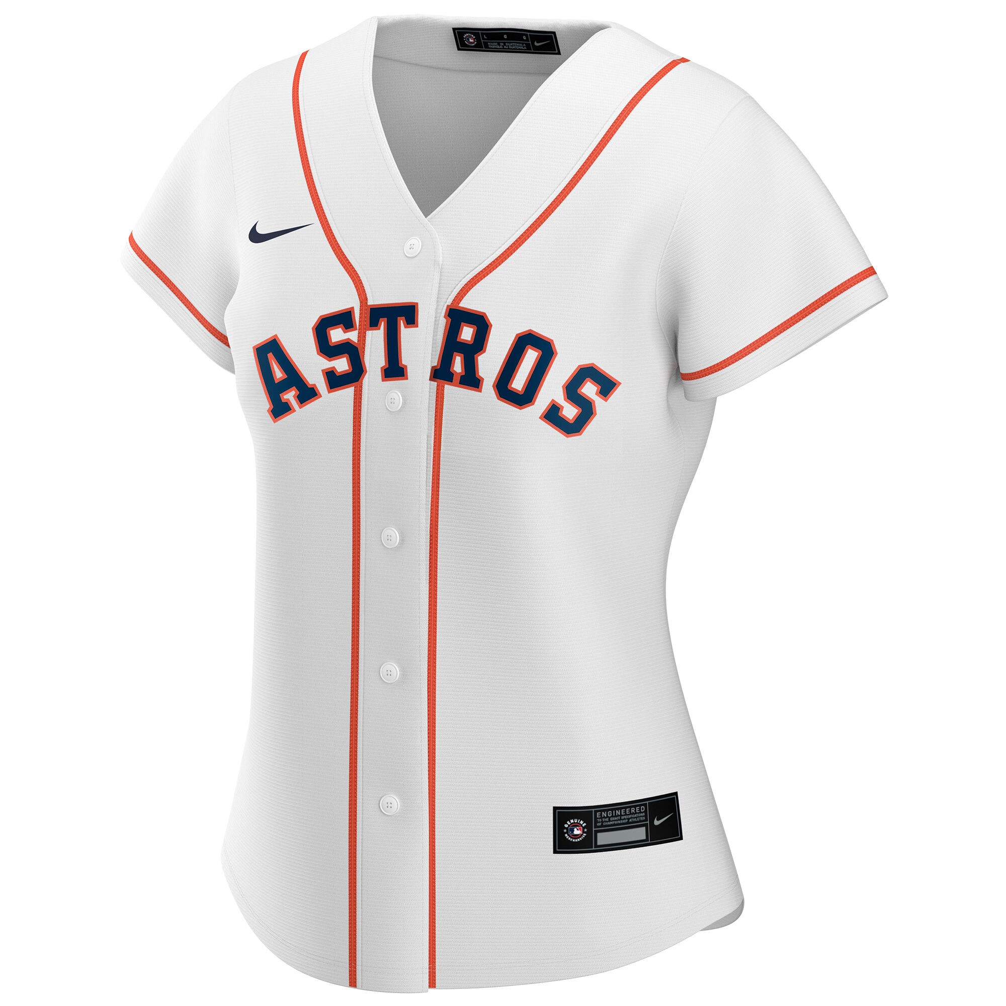 Houston Astros White Home Custom MLB Jersey Women's